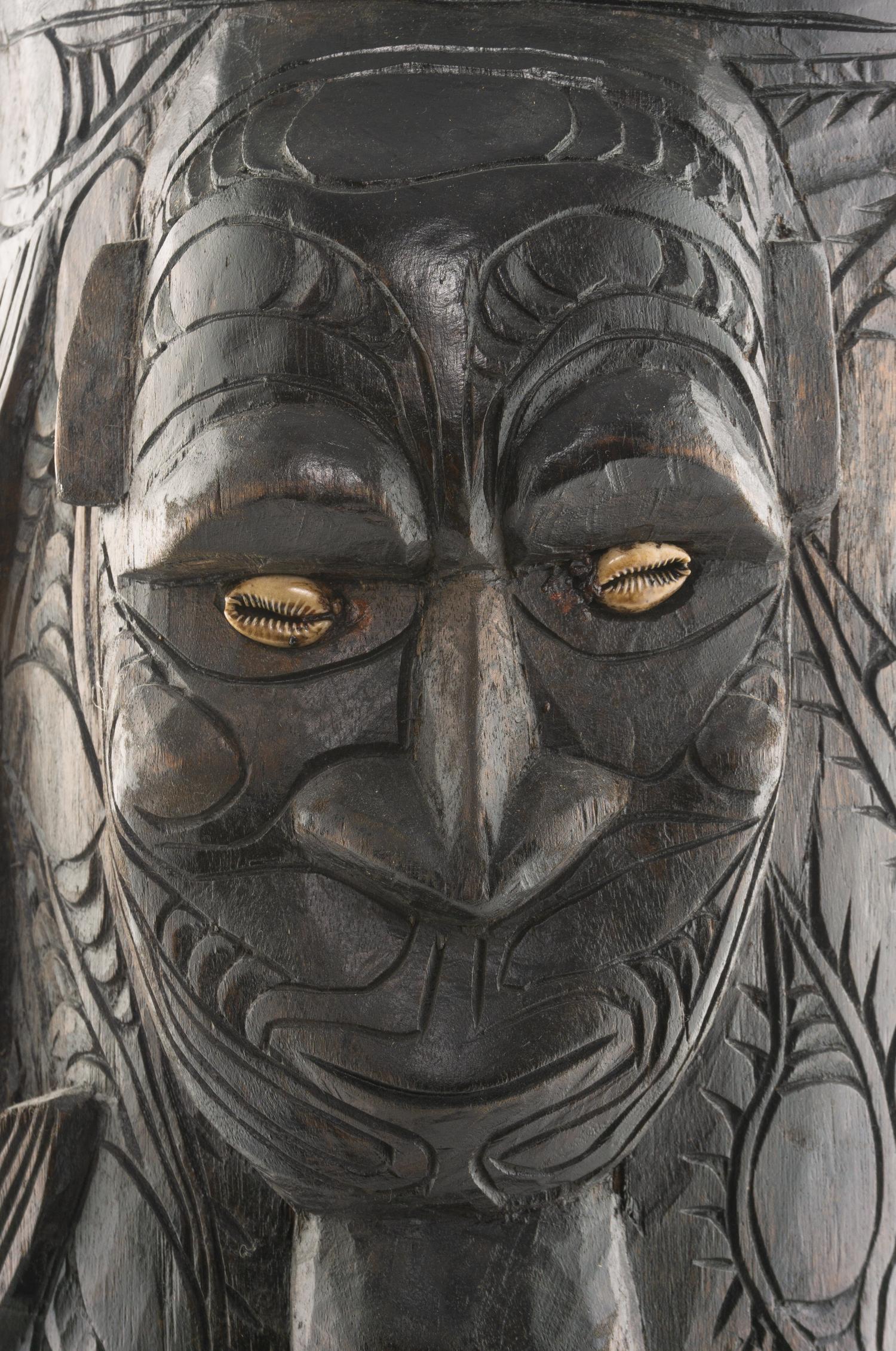 A Tribal Carved Vessel with Crocodiles