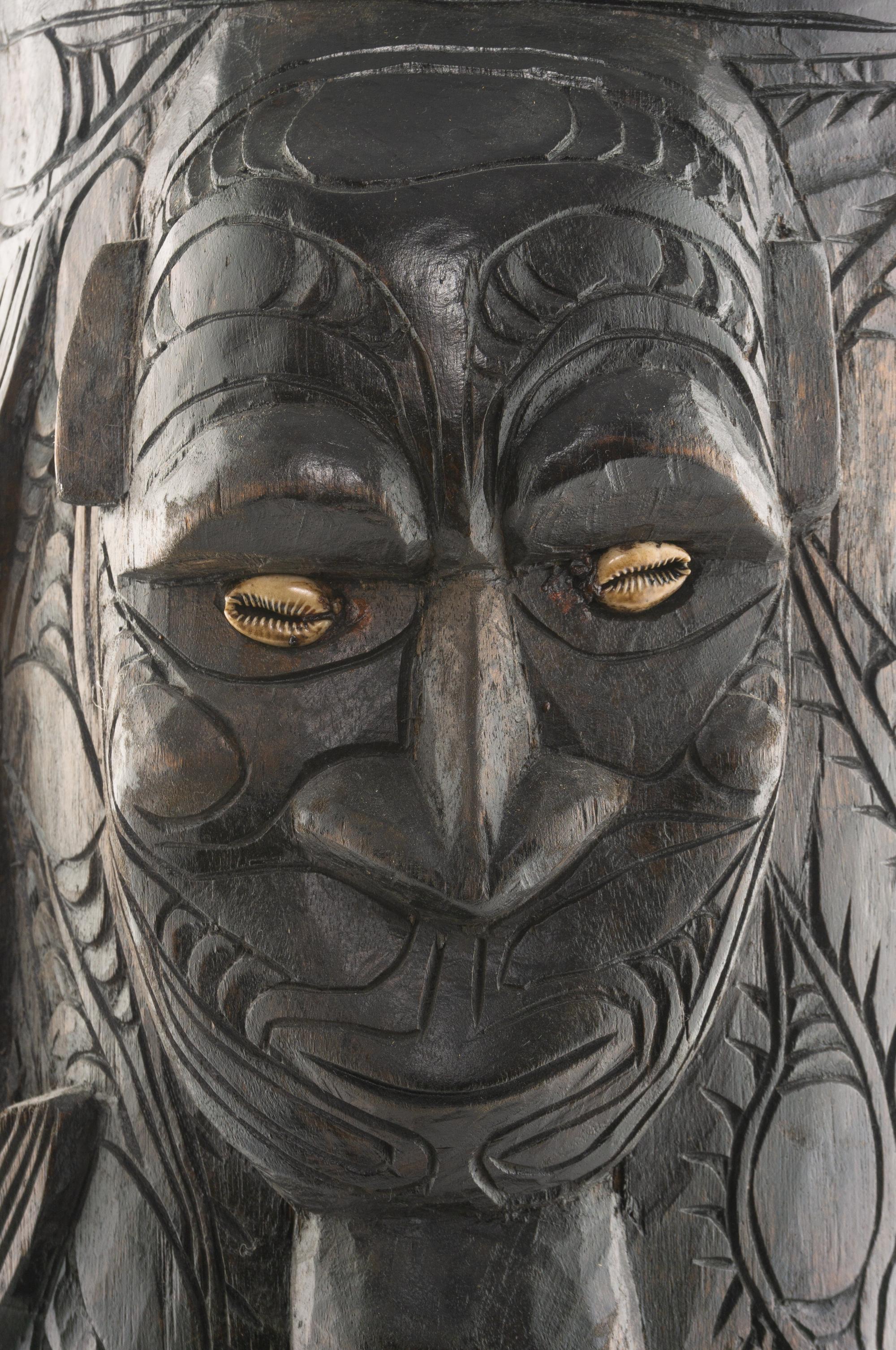 A Tribal Carved Vessel with Crocodiles