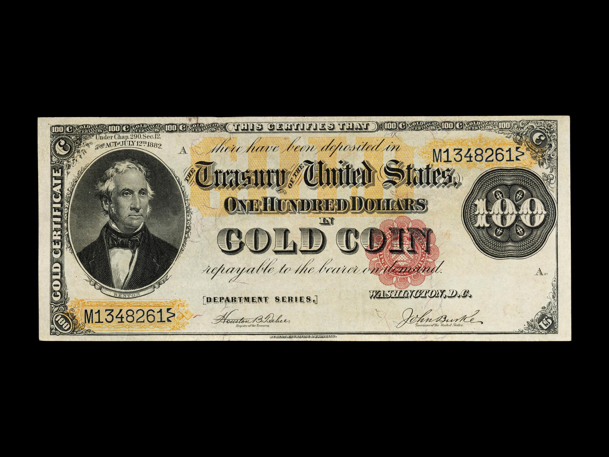 A Series 1882 $100 Gold Certificate [Fr. 1214]