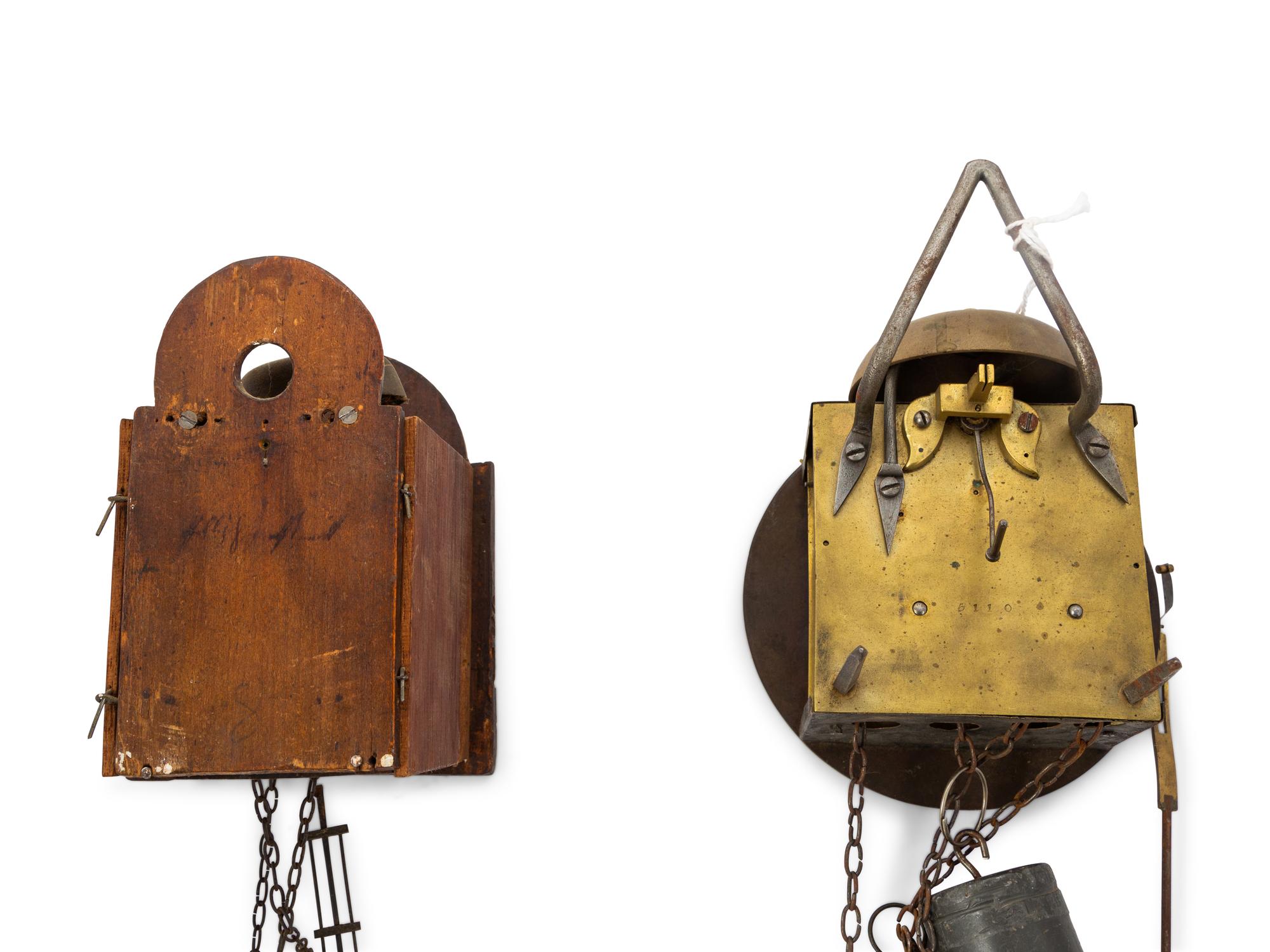 Two Open Escapement Wall Clocks