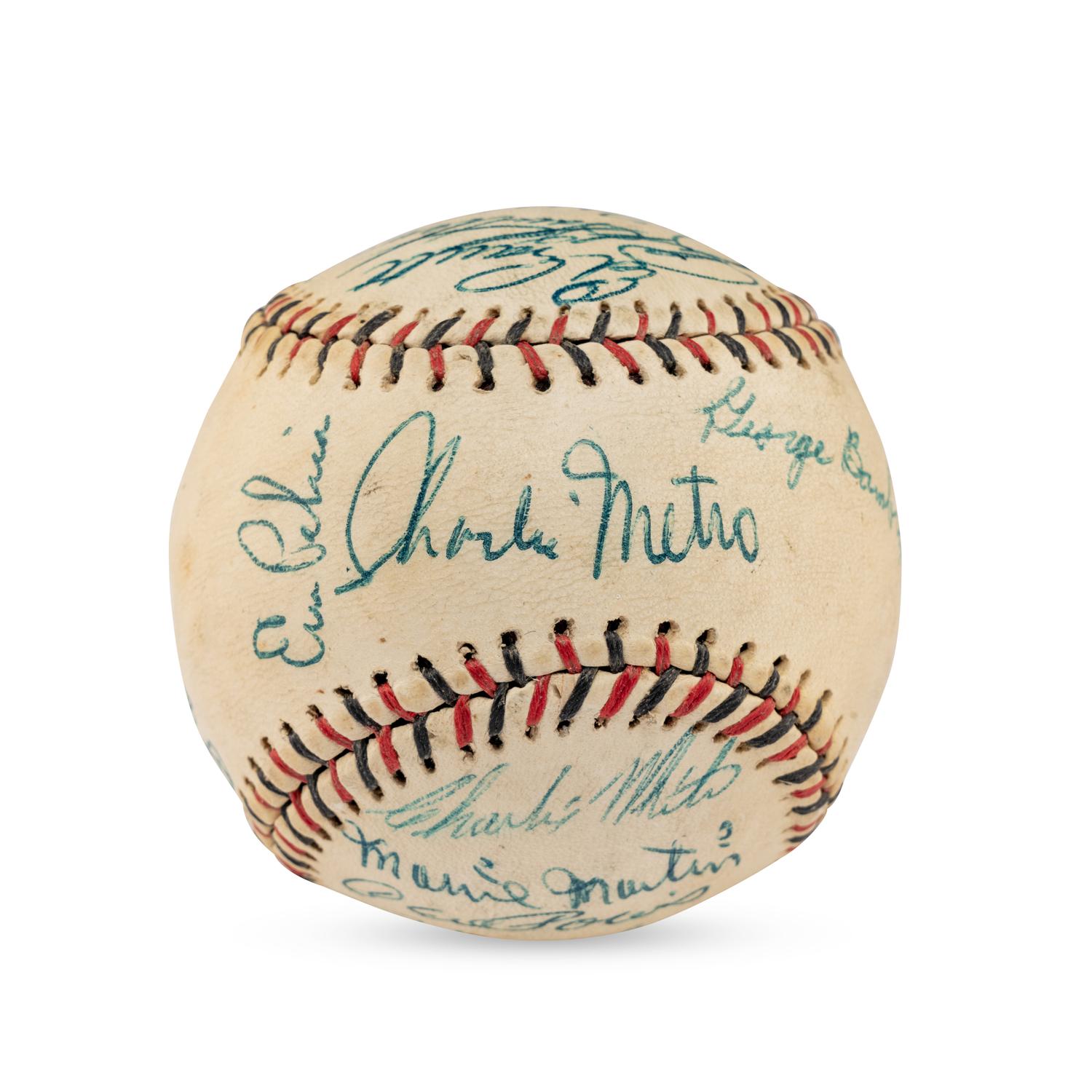A 1957 Vancouver Mounties Team Signed Autograph Baseball