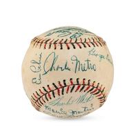 A 1957 Vancouver Mounties Team Signed Autograph Baseball