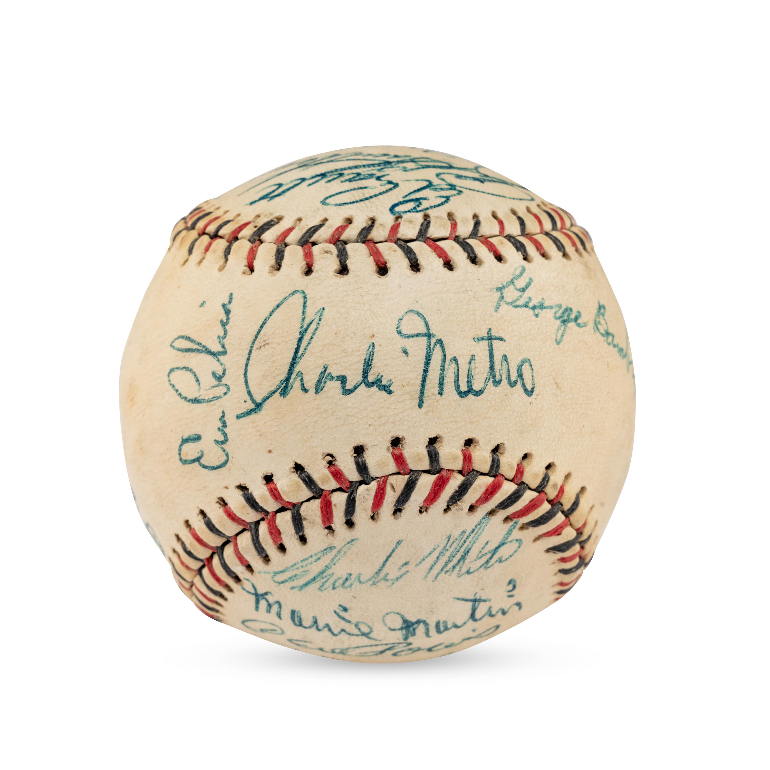 A 1957 Vancouver Mounties Team Signed Autograph Baseball