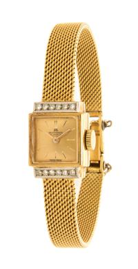 An 18 Karat Yellow Gold and Diamond Watch, Bucherer, 13.70 dwts.