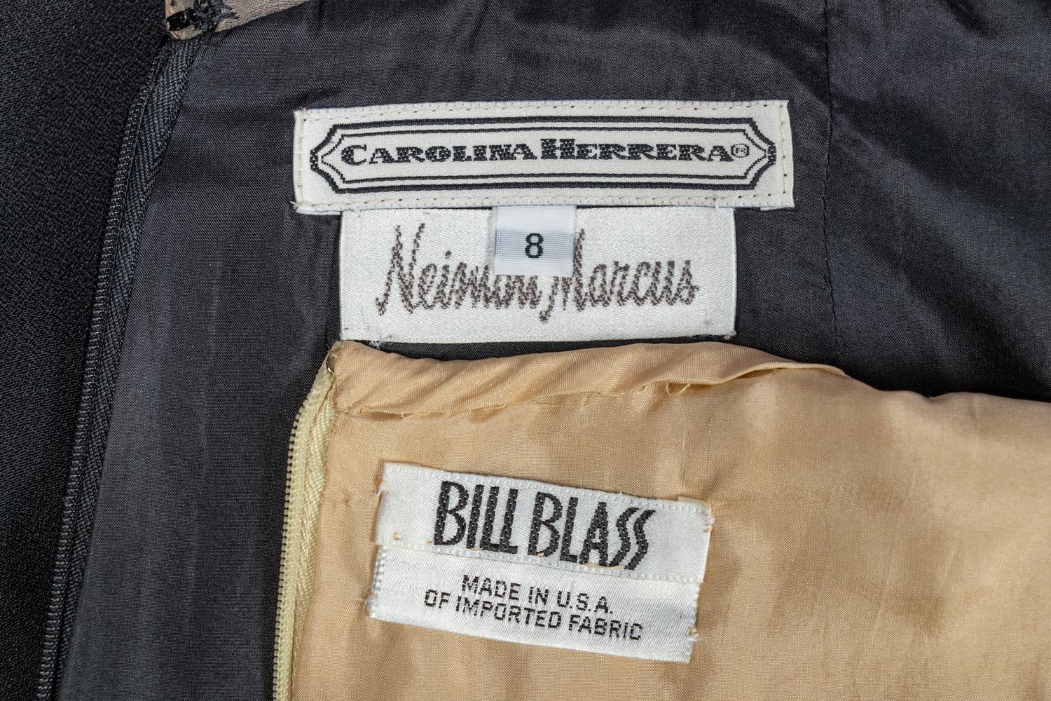 Two Dresses by Bill Blass and Carolina Herrera