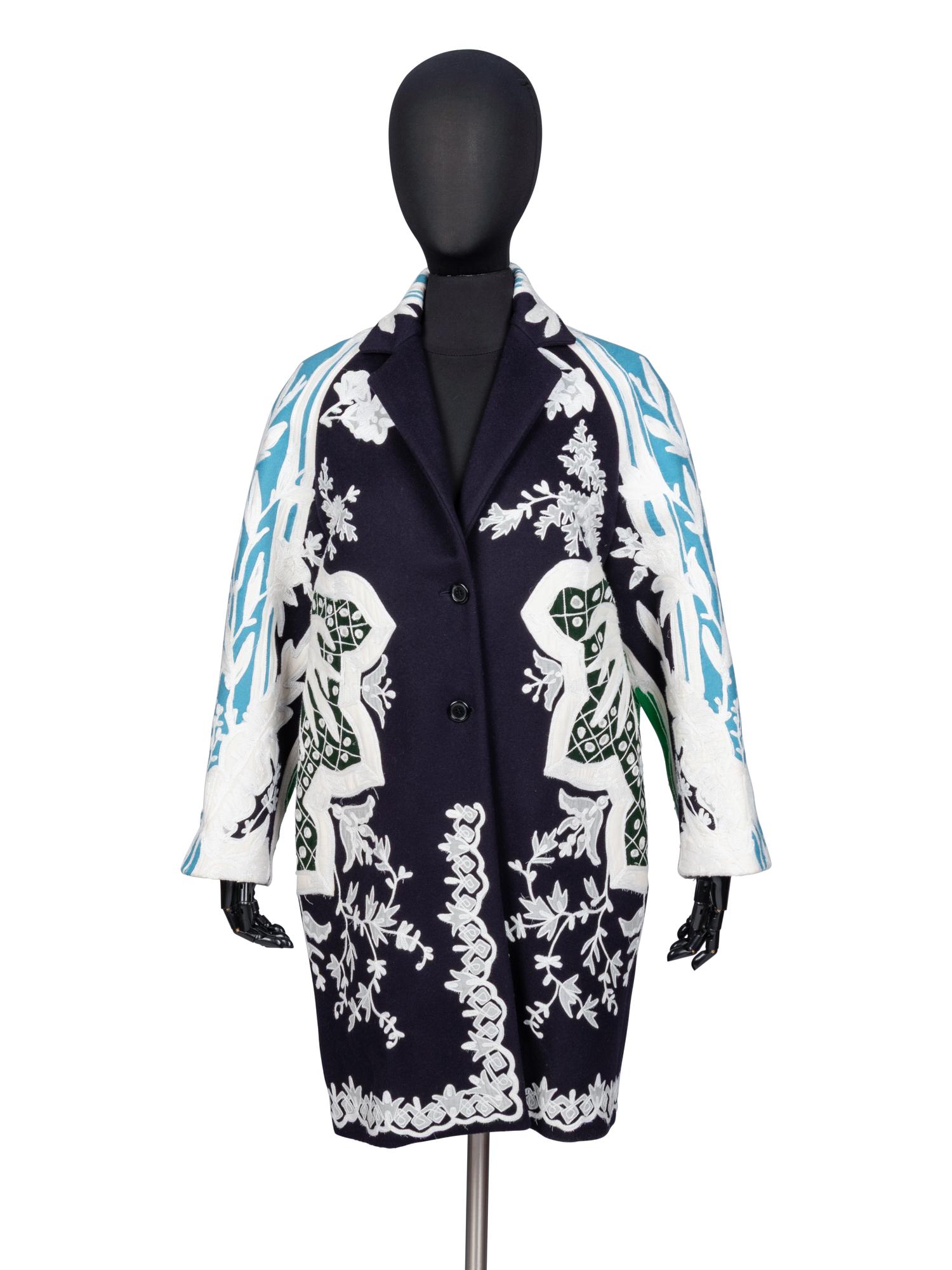 Valentino, Embroidered Wool Coat, 2018