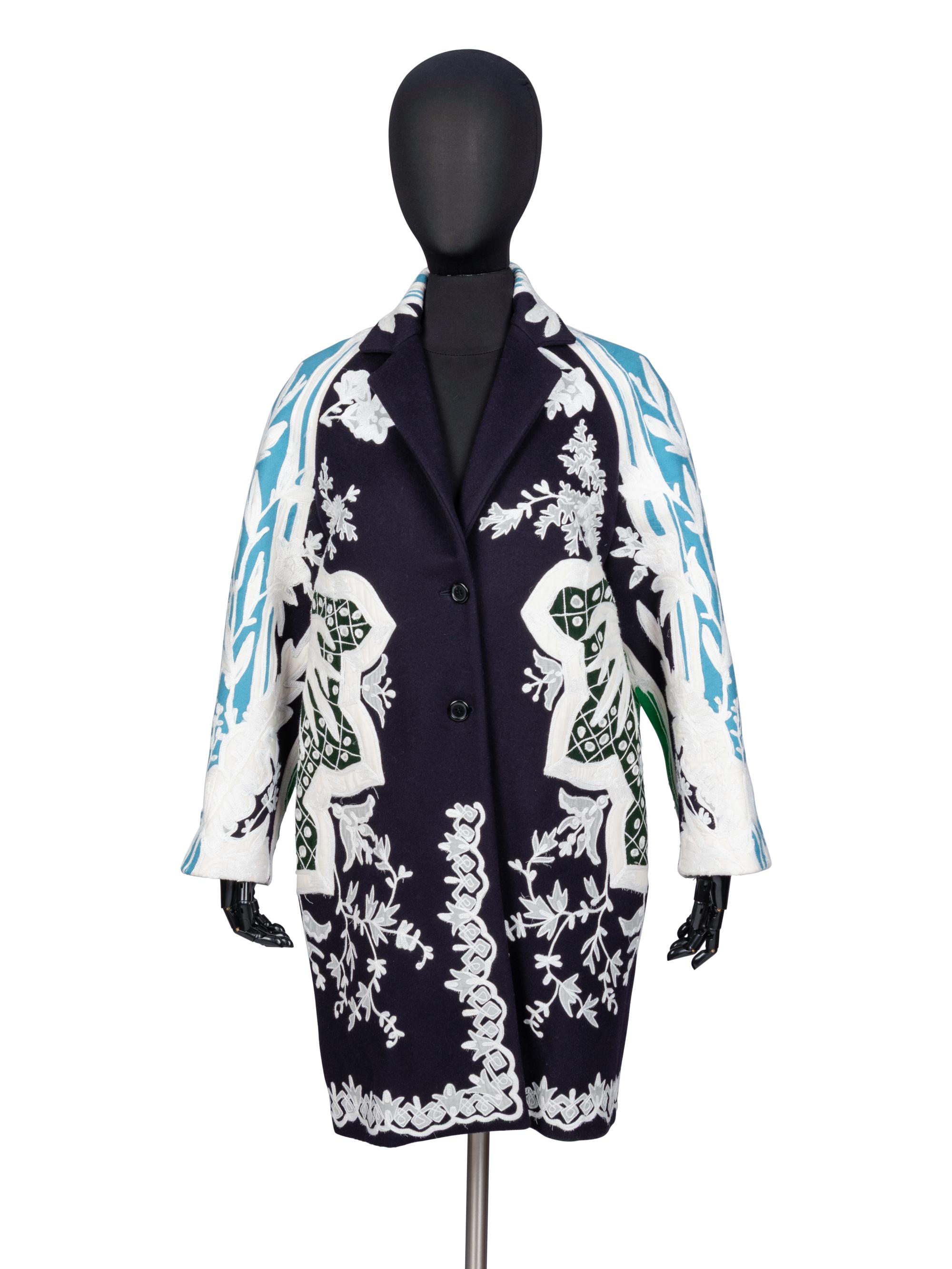 Valentino, Embroidered Wool Coat, 2018