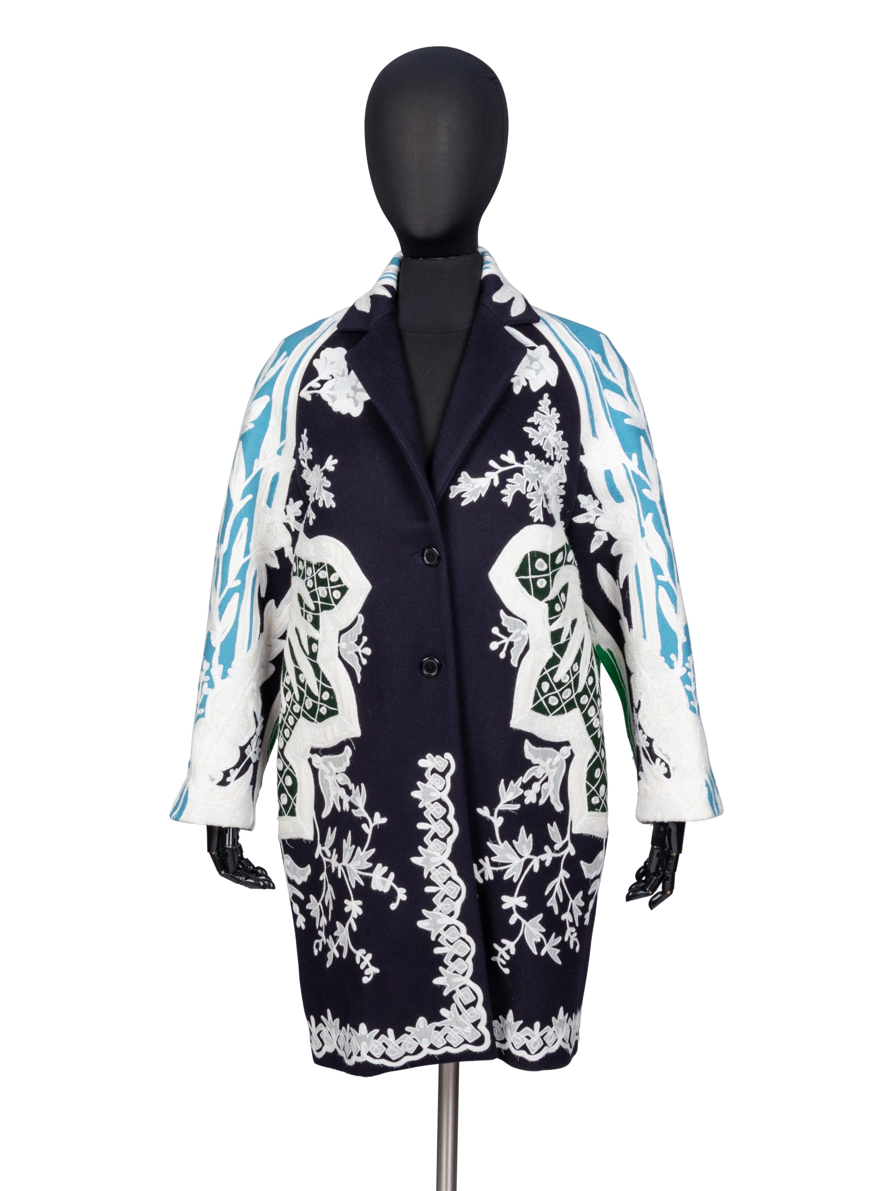 Valentino, Embroidered Wool Coat, 2018