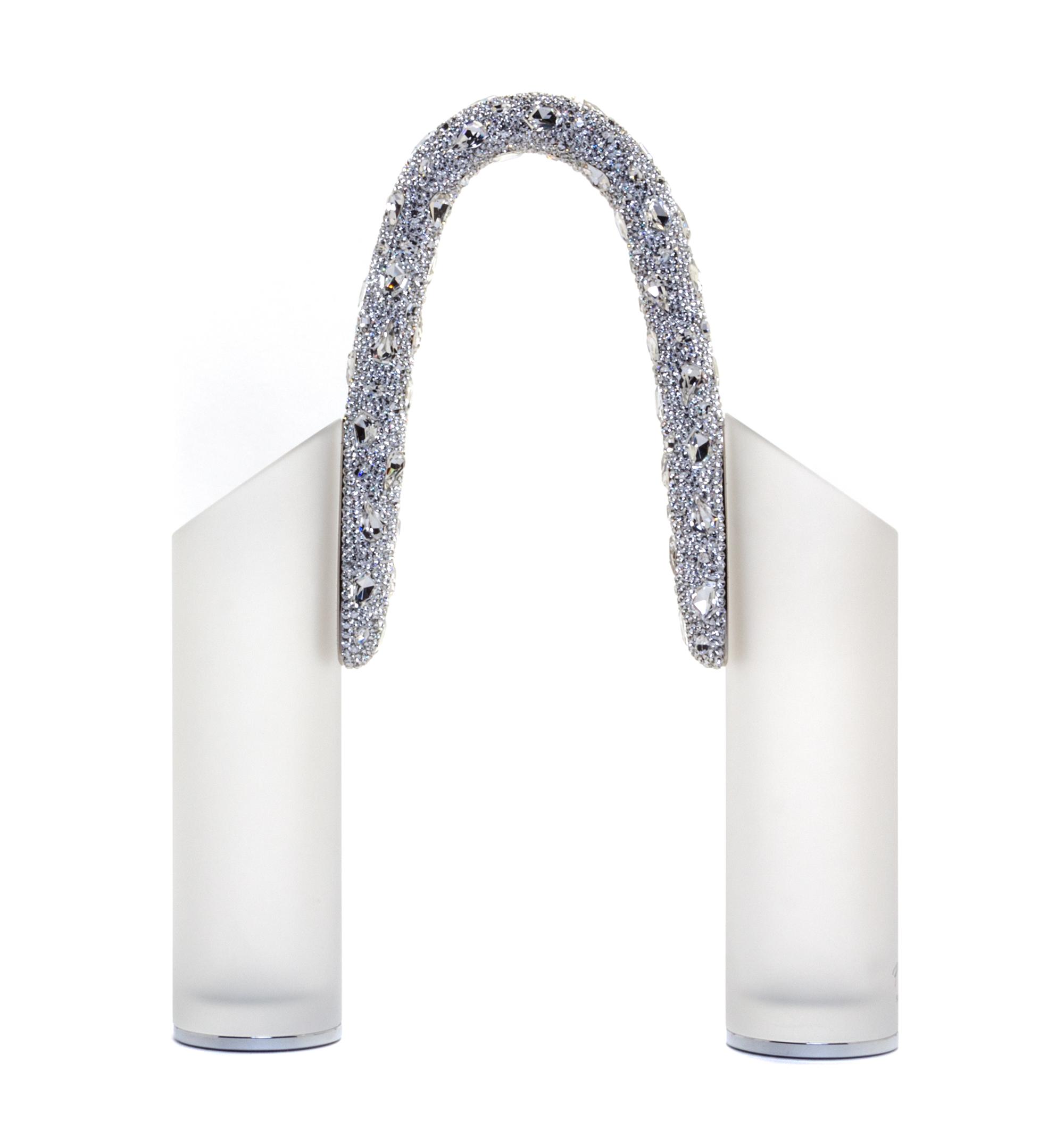 A Swarovski Glass Dualita Vase Height 11 inches.