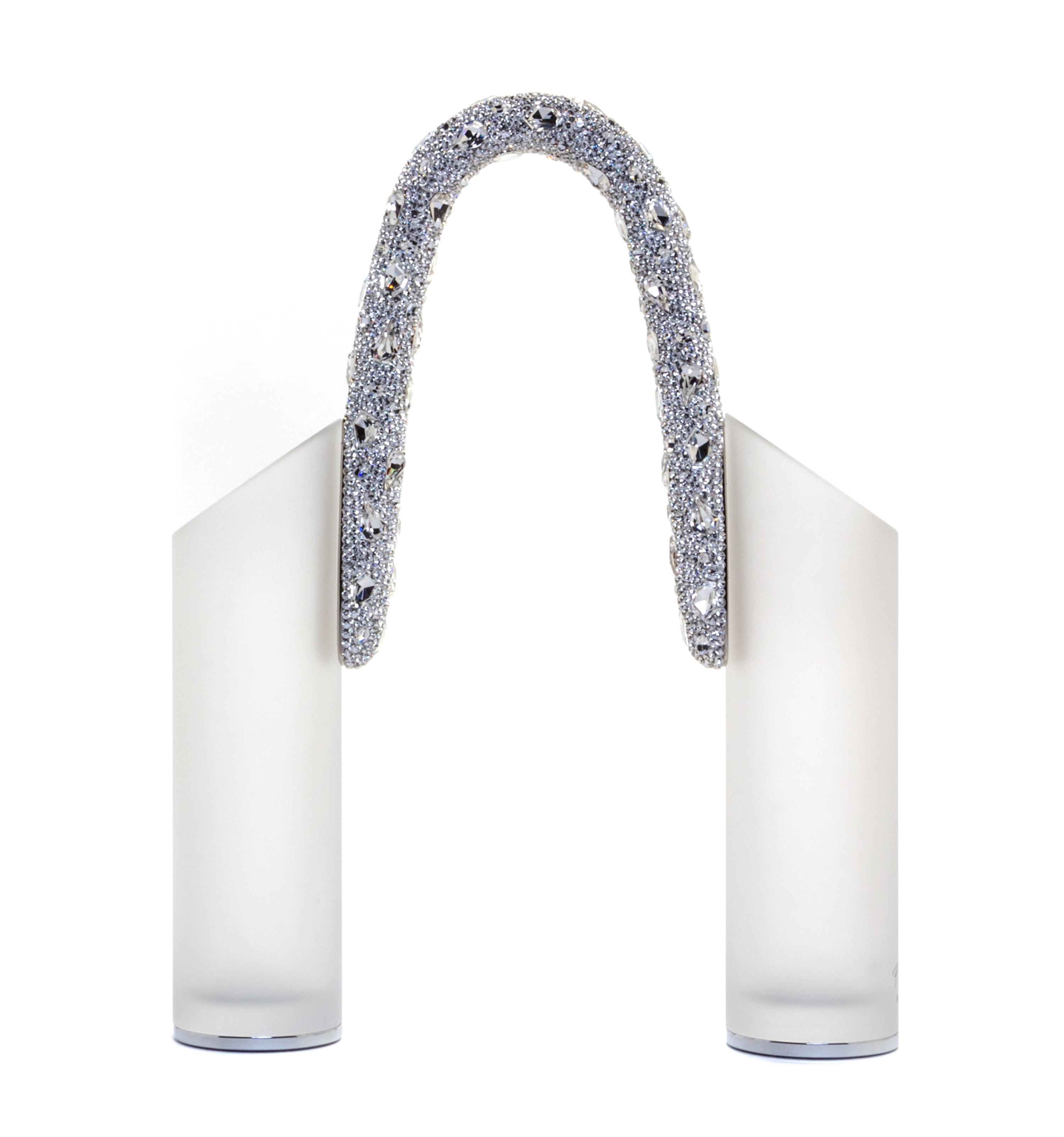 A Swarovski Glass Dualita Vase Height 11 inches.