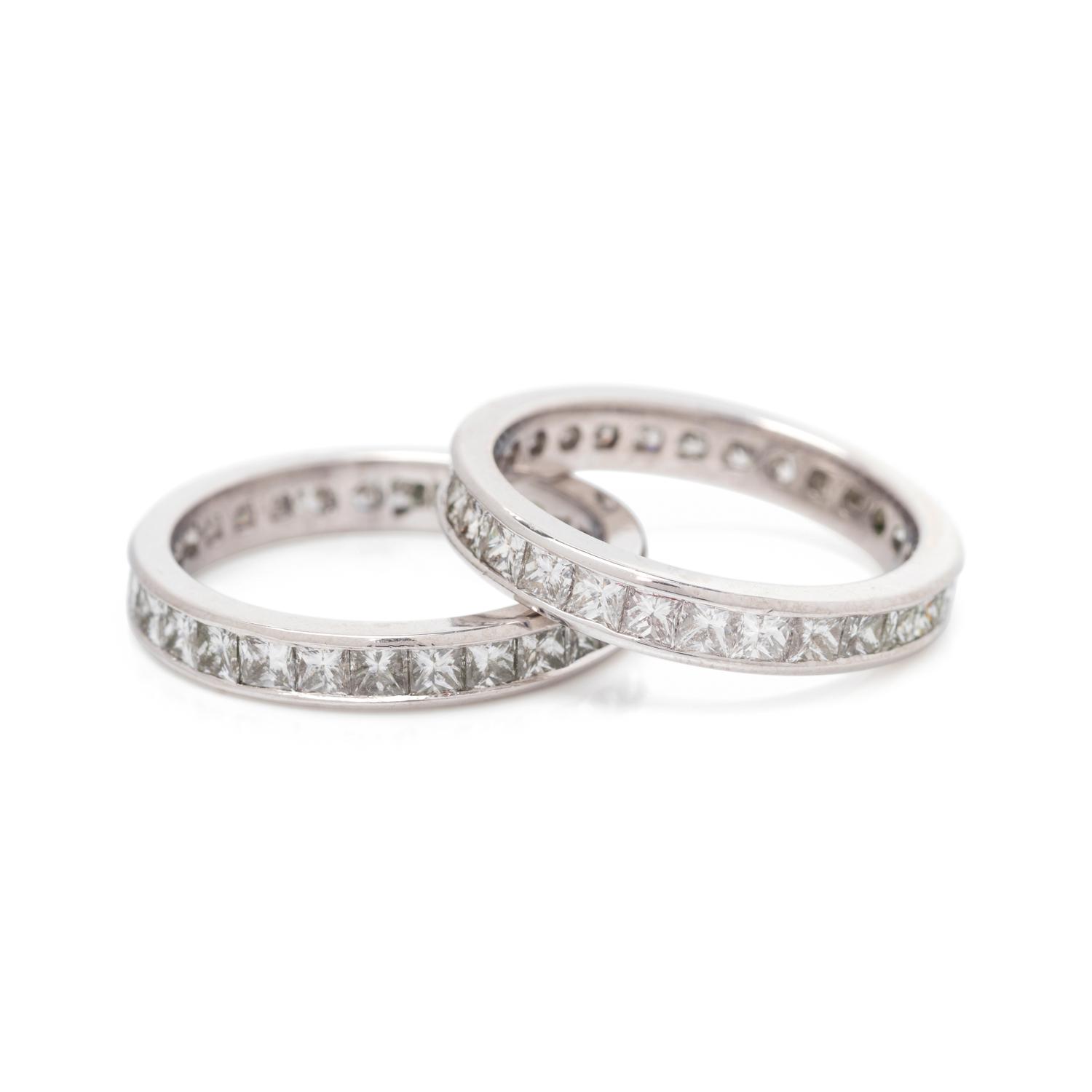 PAIR OF DIAMOND ETERNITY BANDS