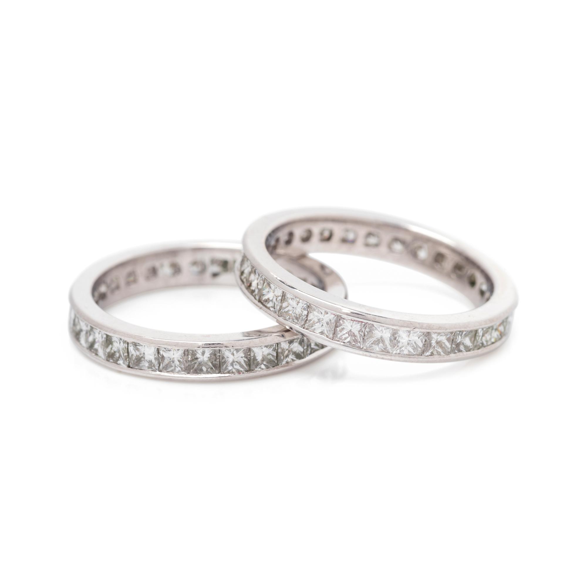 PAIR OF DIAMOND ETERNITY BANDS