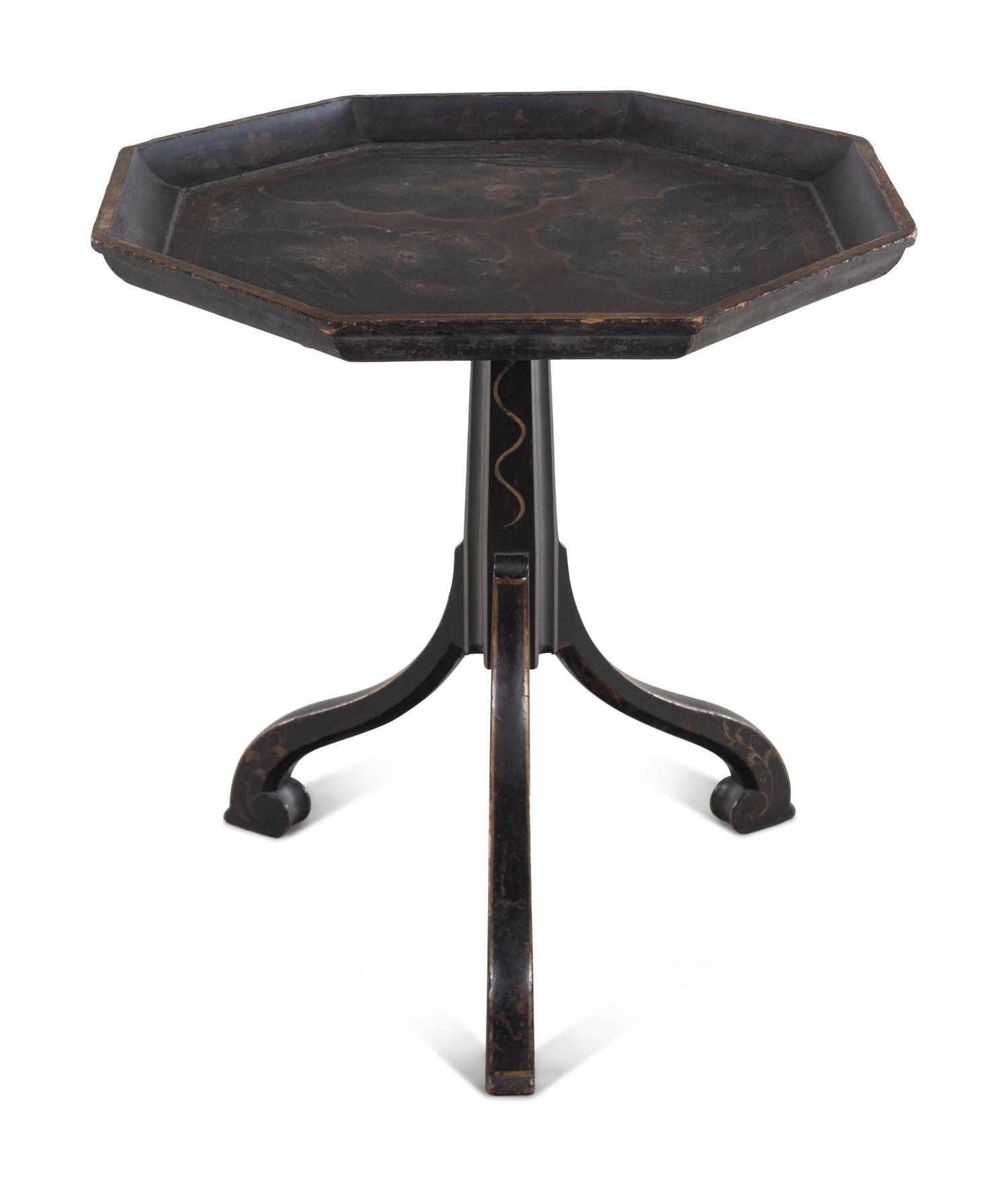 An English Chinoiserie Decorated Tea Table