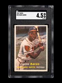 A 1957 Topps Hank Aaron Baseball Card No. 20 (SGC 4.5 VG-EX+)