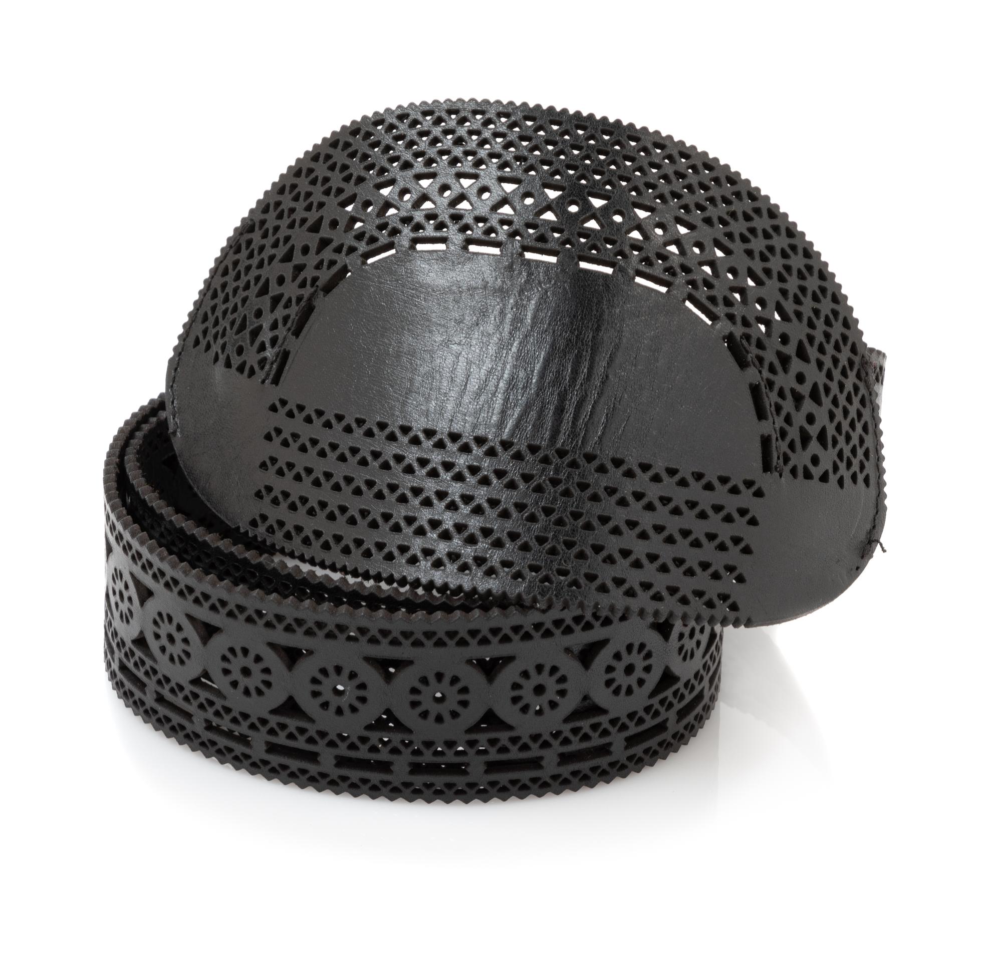 Dries Van Noten Black Leather Belt, 1980s