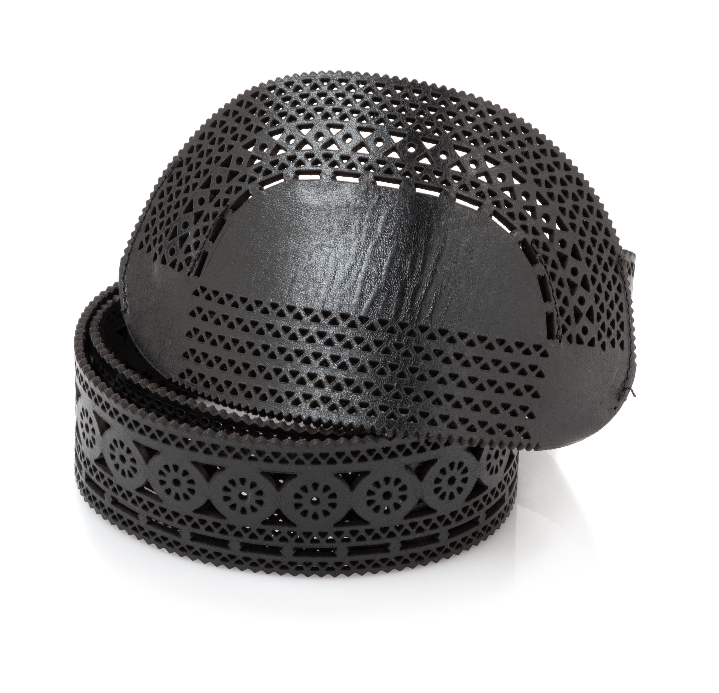 Dries Van Noten Black Leather Belt, 1980s