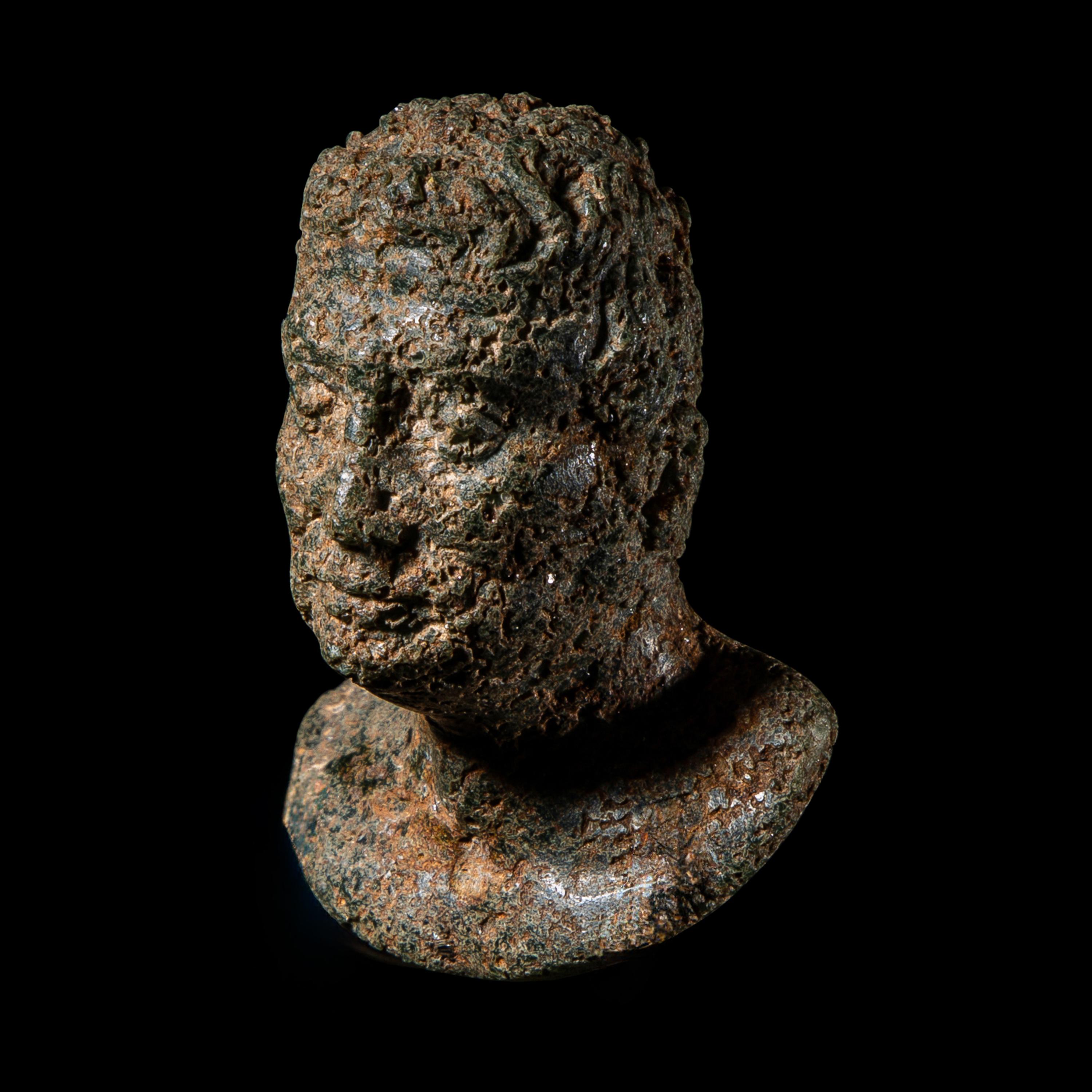 A Roman Glass Male Bust
