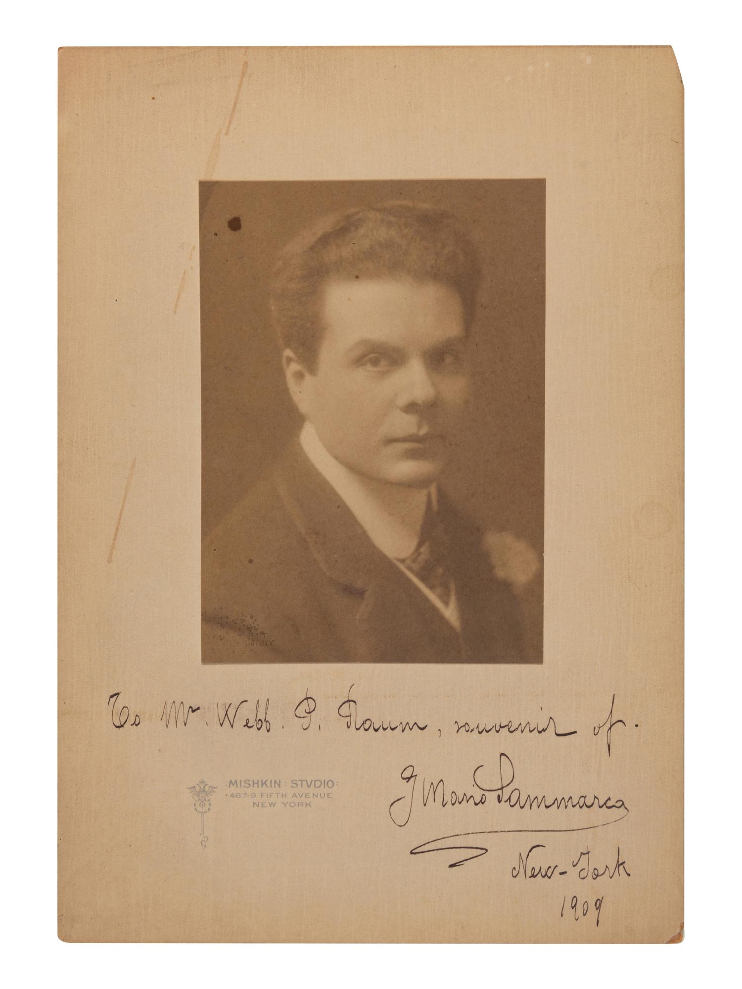 [20TH-CENTURY OPERA SINGERS]. A group of signed 6 photographs or photographic postcards of opera singers from the 1900s, comprising images of:
