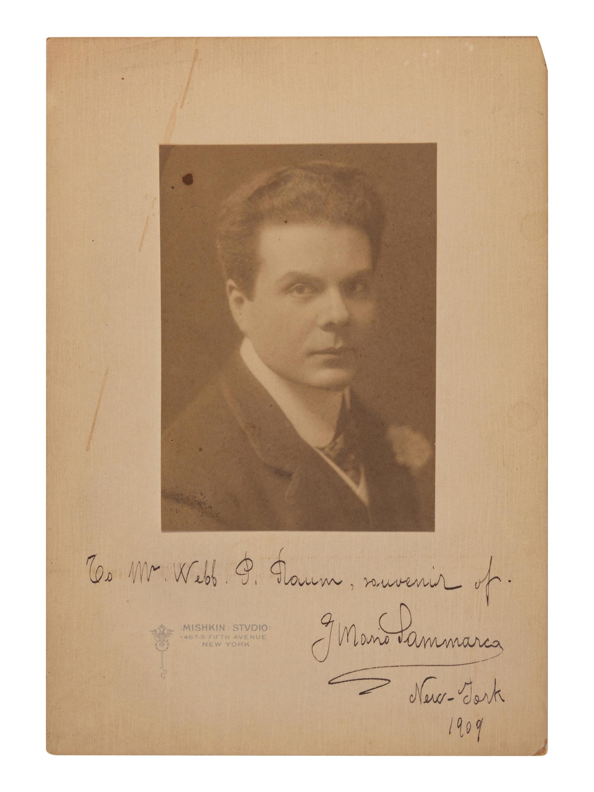 [20TH-CENTURY OPERA SINGERS]. A group of signed 6 photographs or photographic postcards of opera singers from the 1900s, comprising images of: