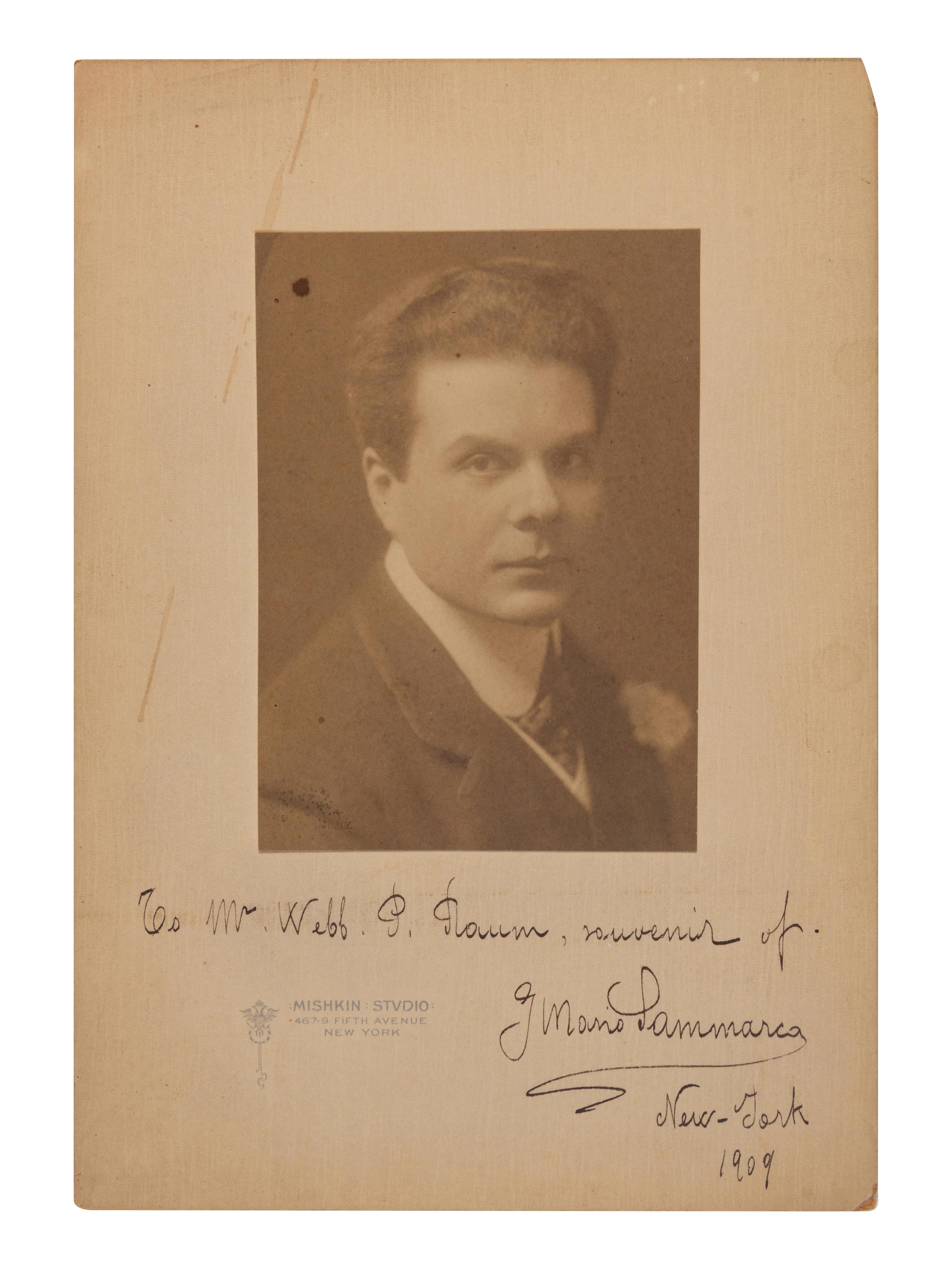 [20TH-CENTURY OPERA SINGERS]. A group of signed 6 photographs or photographic postcards of opera singers from the 1900s, comprising images of: