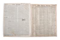 [SLAVERY & ABOLITION]. A group of 12 pre-Civil War newspapers with advertisements for for self-emancipated freedom seekers, comprising: