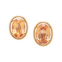 ROSE GOLD AND TOPAZ EARCLIPS