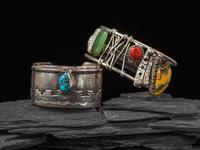 Sterling Silver Abstract Cuff Bracelet, PLUS