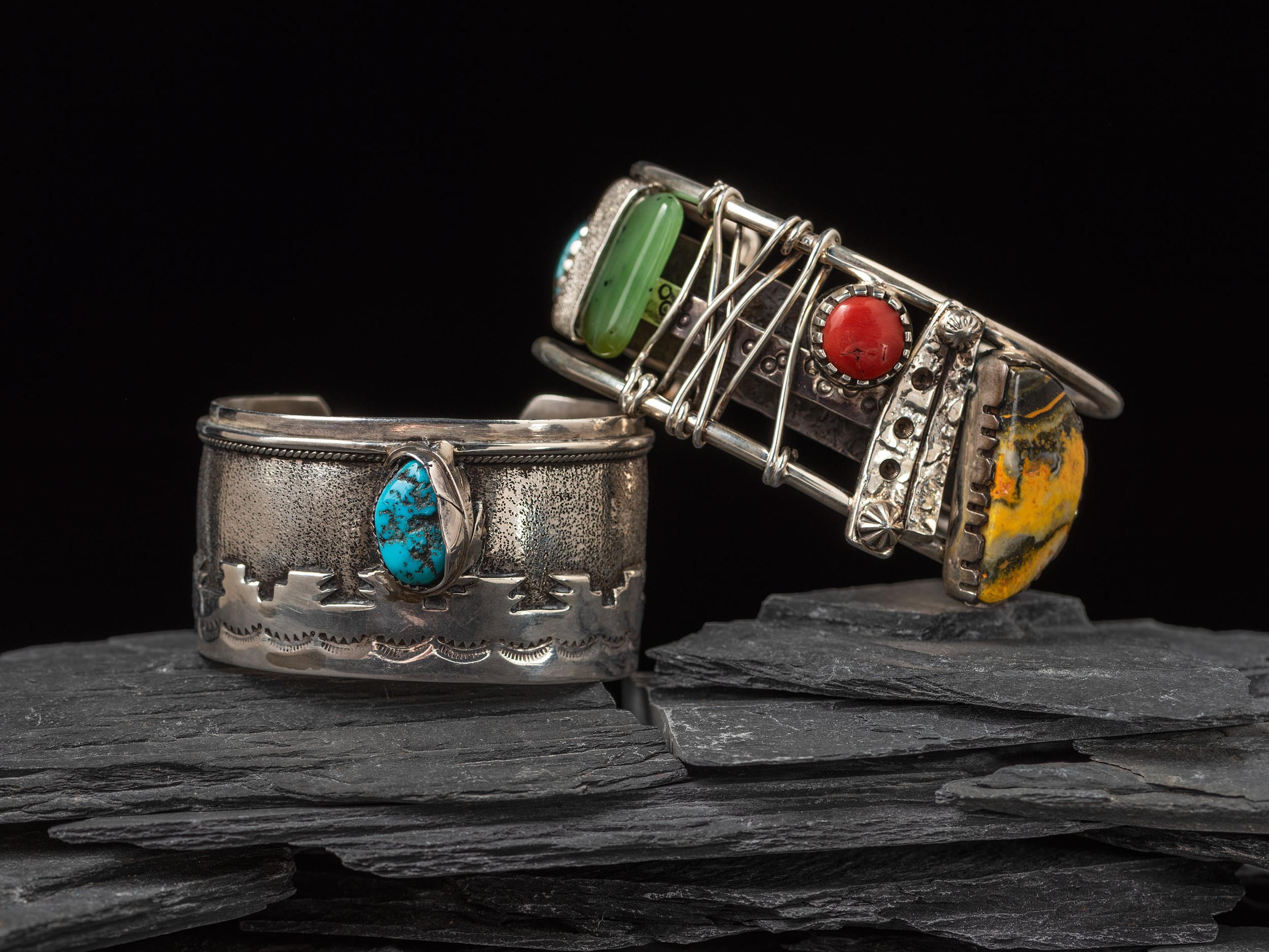 Sterling Silver Abstract Cuff Bracelet, PLUS