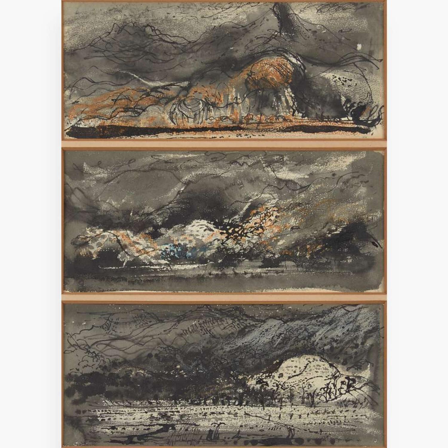 John Piper (British, 1903-1992) Mountains Near Portmadoc