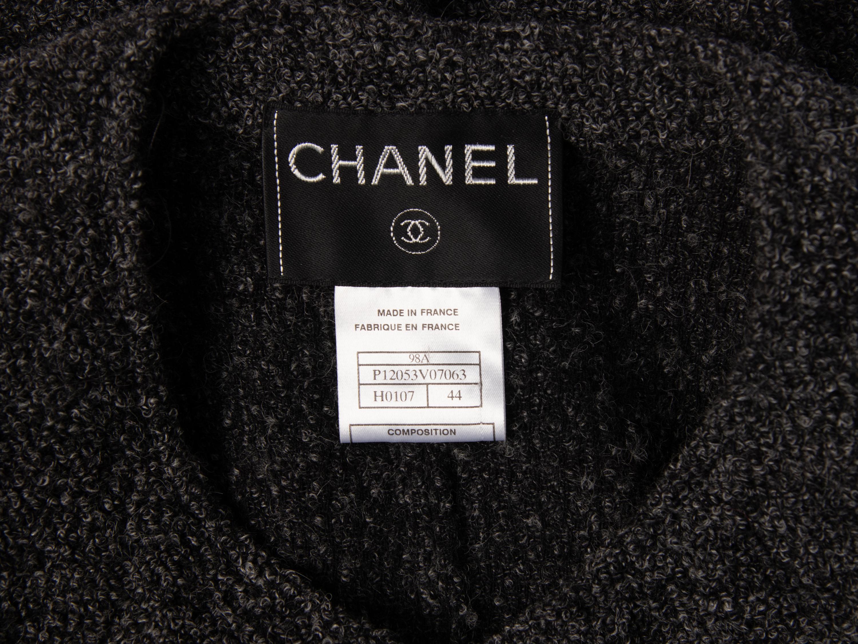 Chanel, Grey Bouclé Tweed Cardigan Jacket