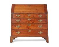 A Chippendale Tiger Maple Slant- Front Desk, New England, Late 18th Century
