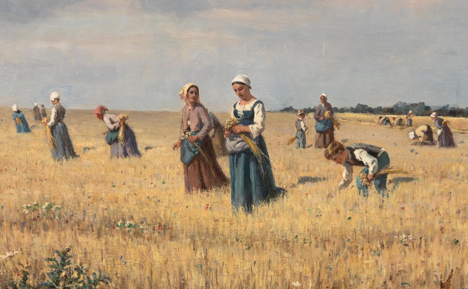 Les glaneuses dans les Chaumes-Berry , 1875