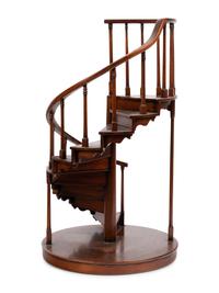 An English Mahogany Staircase Model