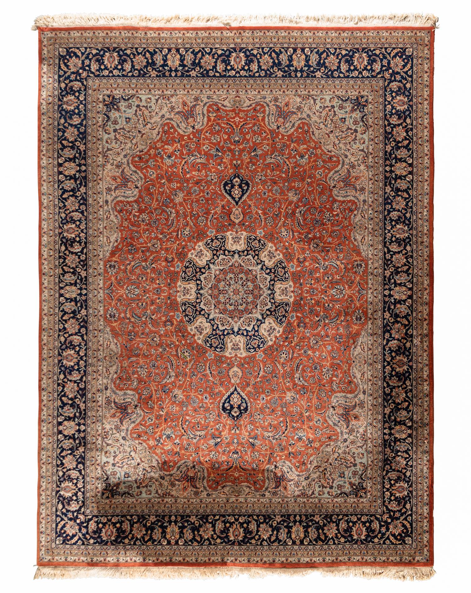 A Tabriz Wool and Silk Rug