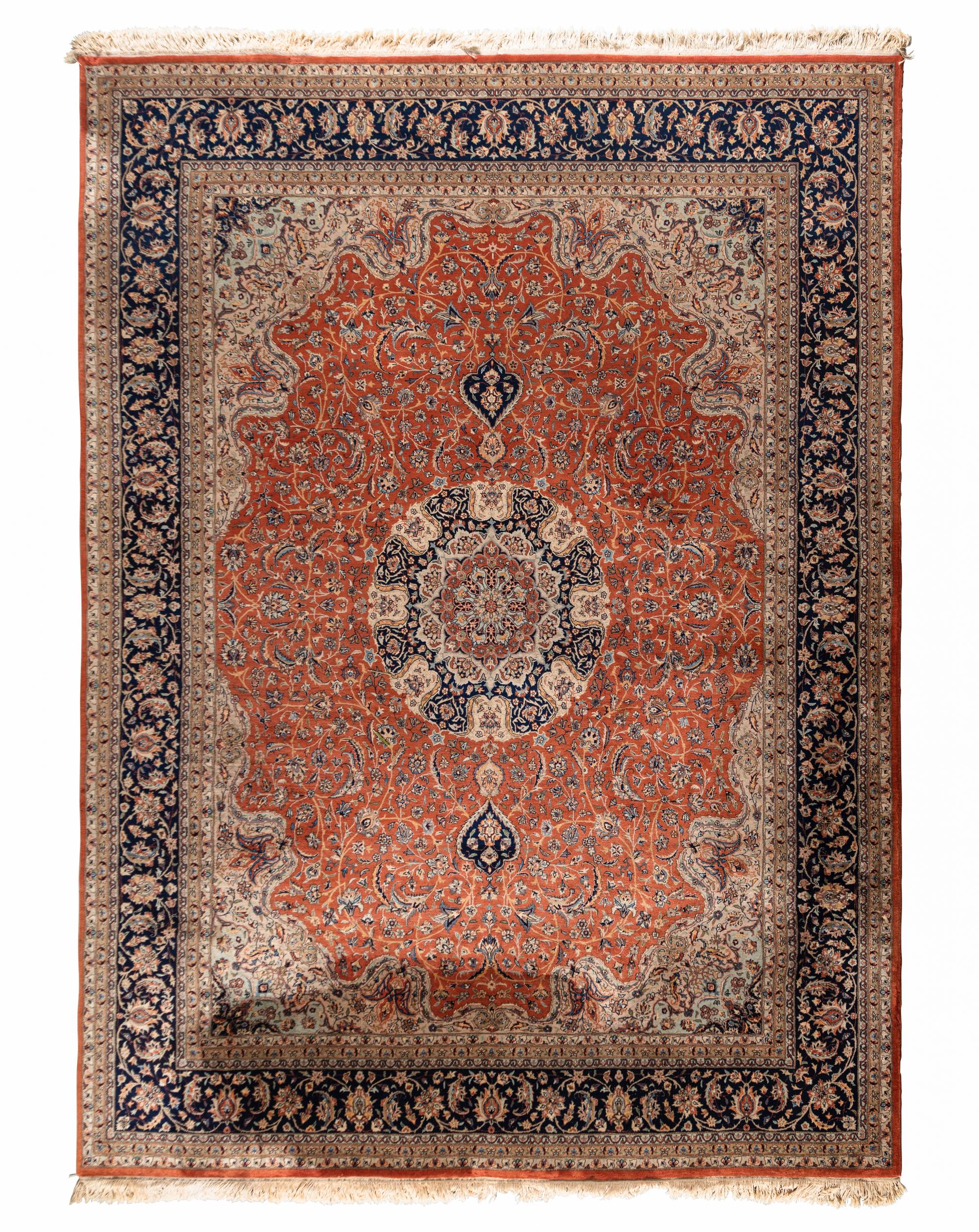 A Tabriz Wool and Silk Rug