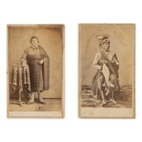 Two CDVs of Sac and Fox Leaders, Including Portrait by Alexander Gardner