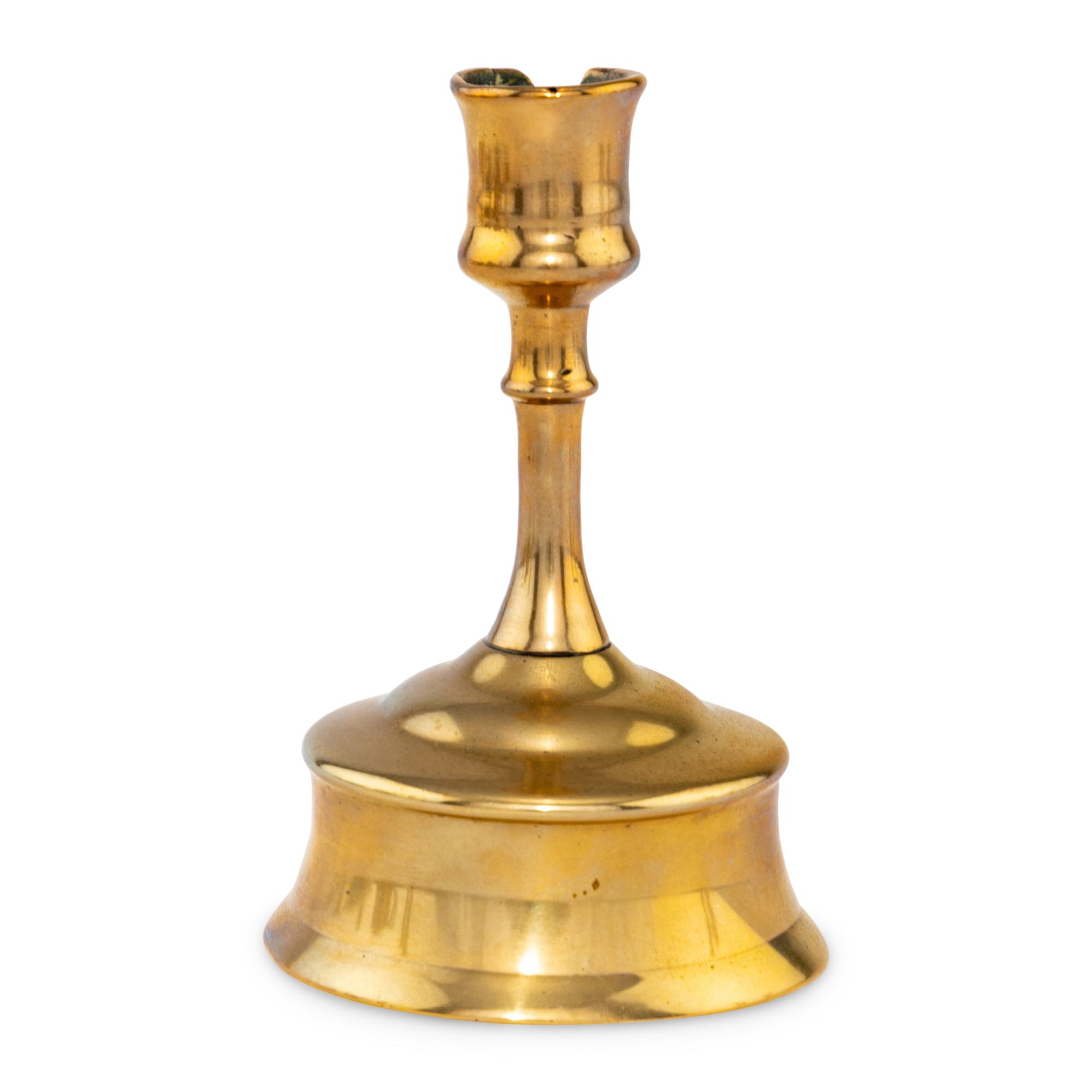 A Flemish Brass Capstan Candlestick