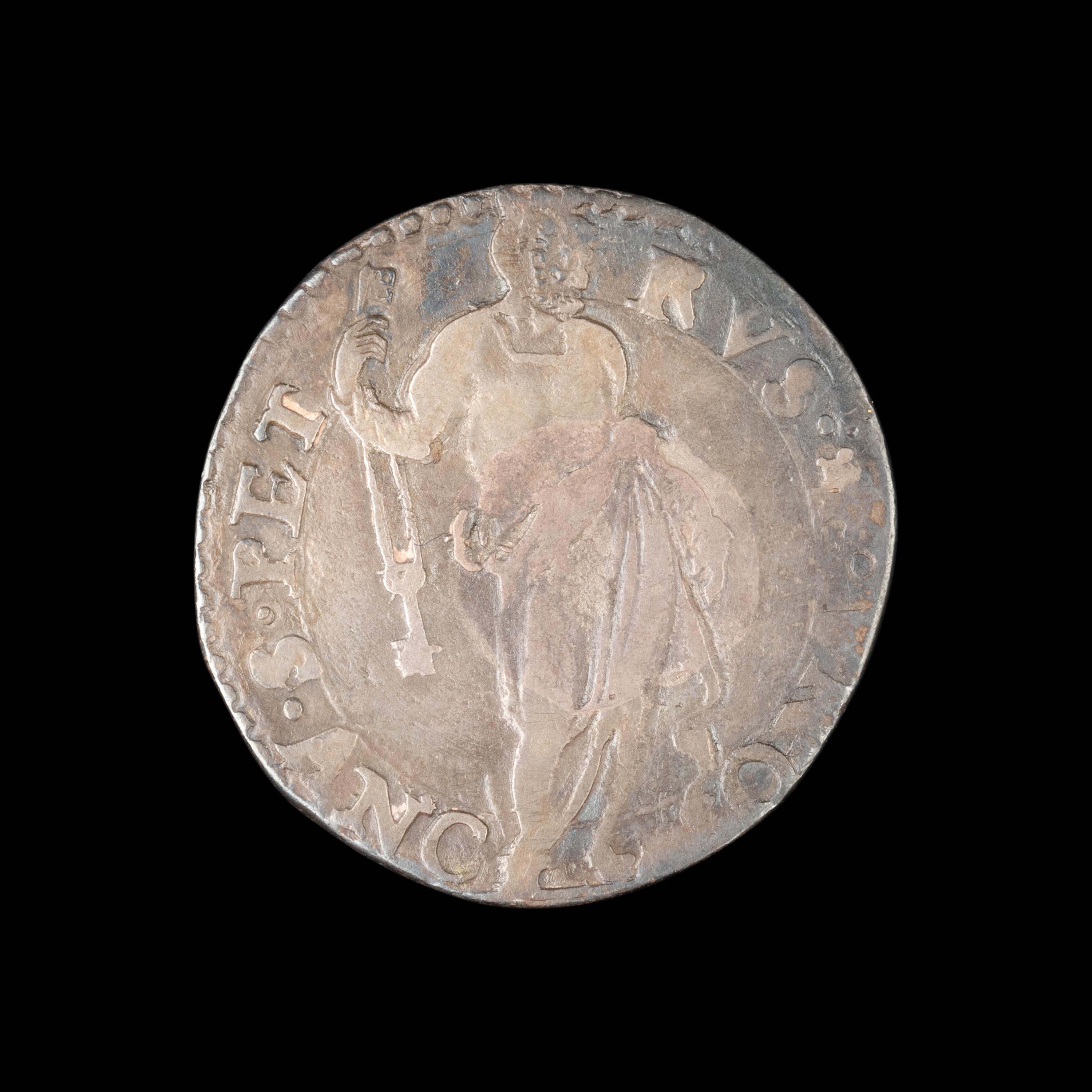 [PAPAL STATES] Gregory XIII Testone ND (c. 1580)