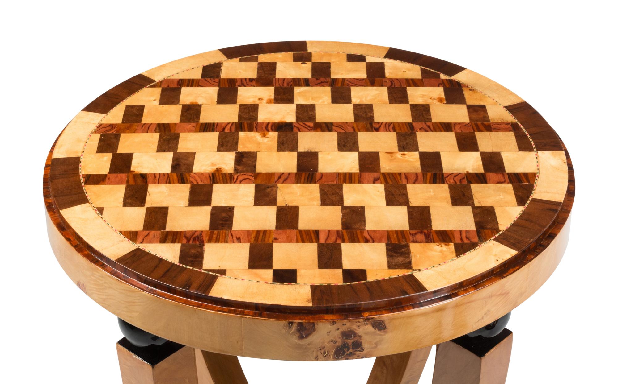 A Pair of Art Deco Style Parquetry Tables