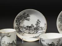 Six Chinese Export Porcelain 'Quaker Farmer' Articles