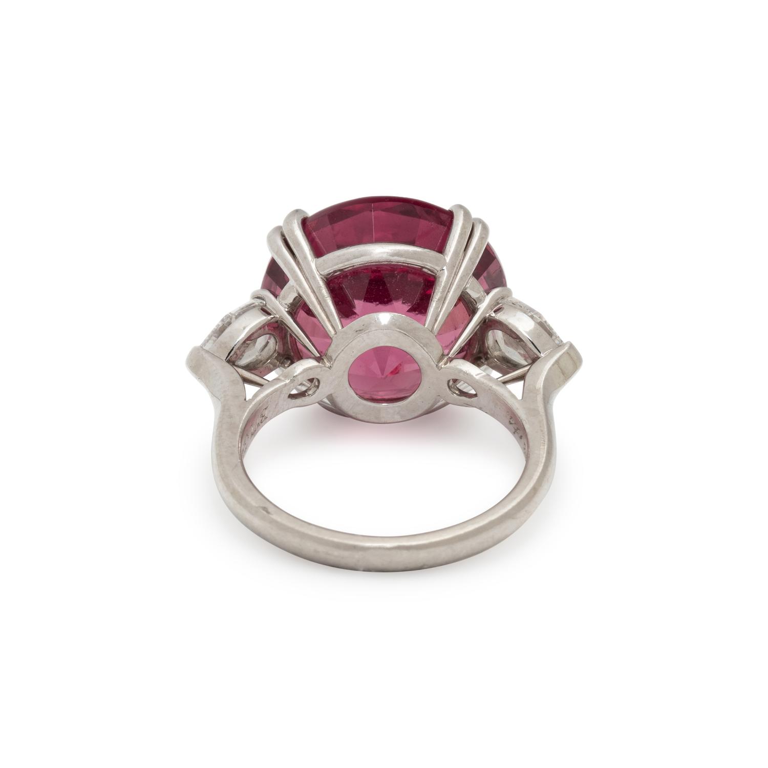 BULGARI, PINK SPINEL AND DIAMOND RING