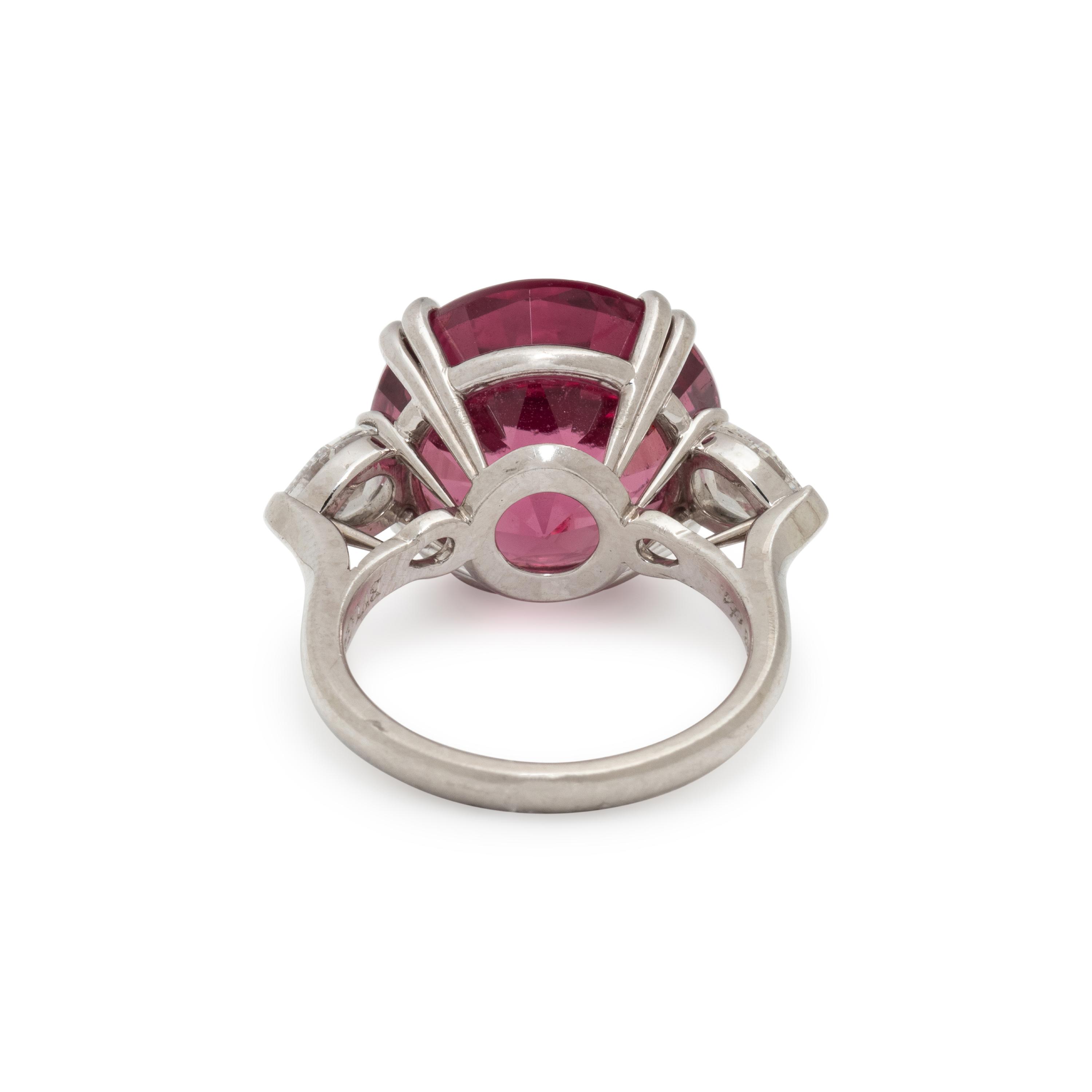 BULGARI, PINK SPINEL AND DIAMOND RING