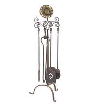 An Assembled Set of Arts & Crafts Fireplace Equipment