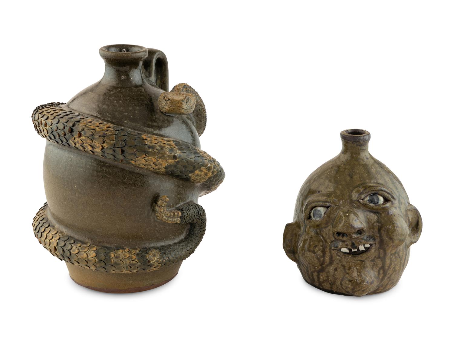 Two Georgia Stoneware Jugs