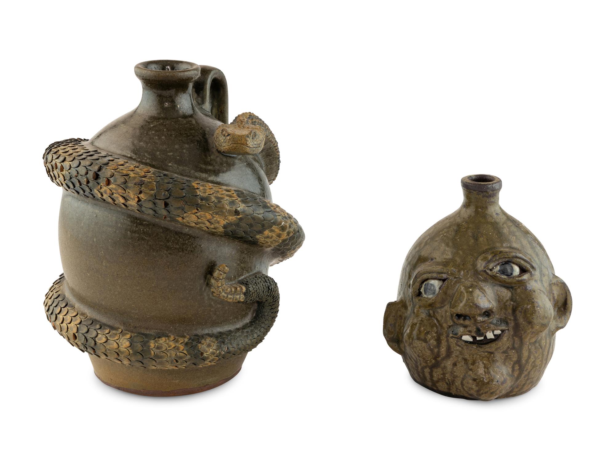 Two Georgia Stoneware Jugs