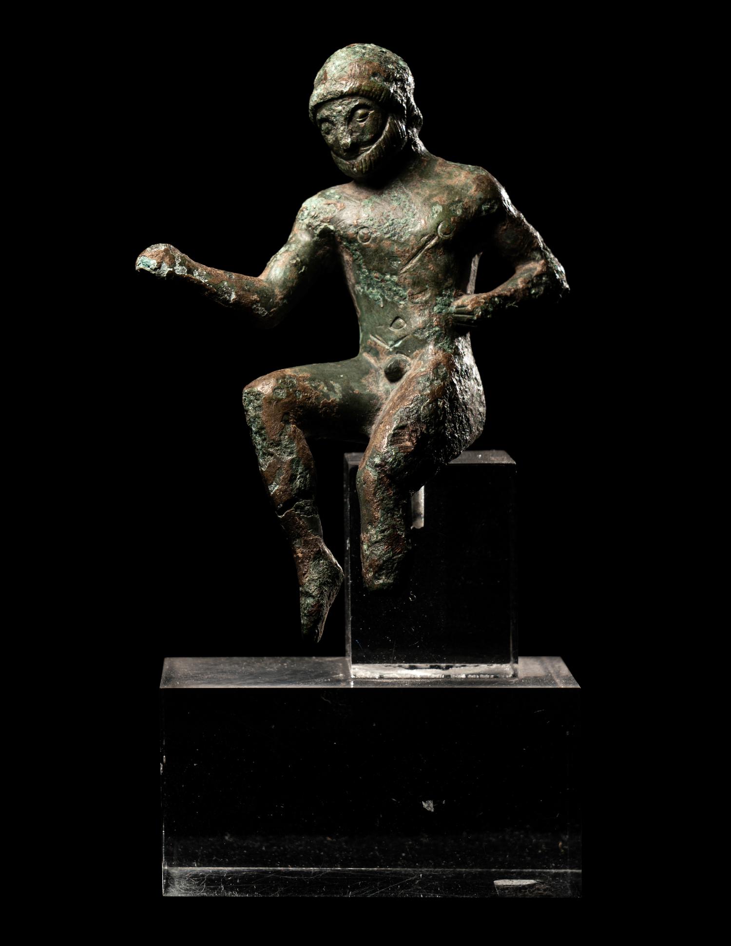 An Attic Bronze Figure of a Horseman