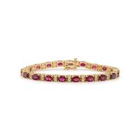 RUBELLITE AND DIAMOND BRACELET