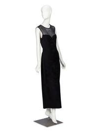AlaÏa, Black Velvet Fleece Stretch Dress