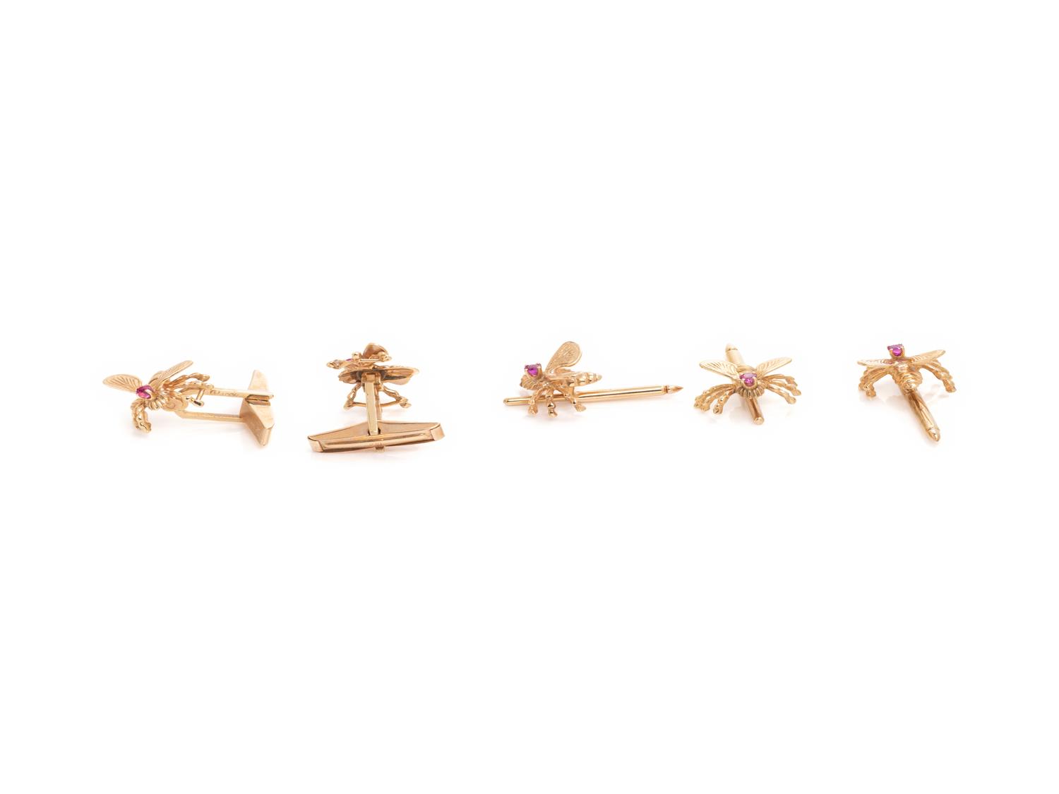 ROSE GOLD AND RUBY BEE DRESS SET