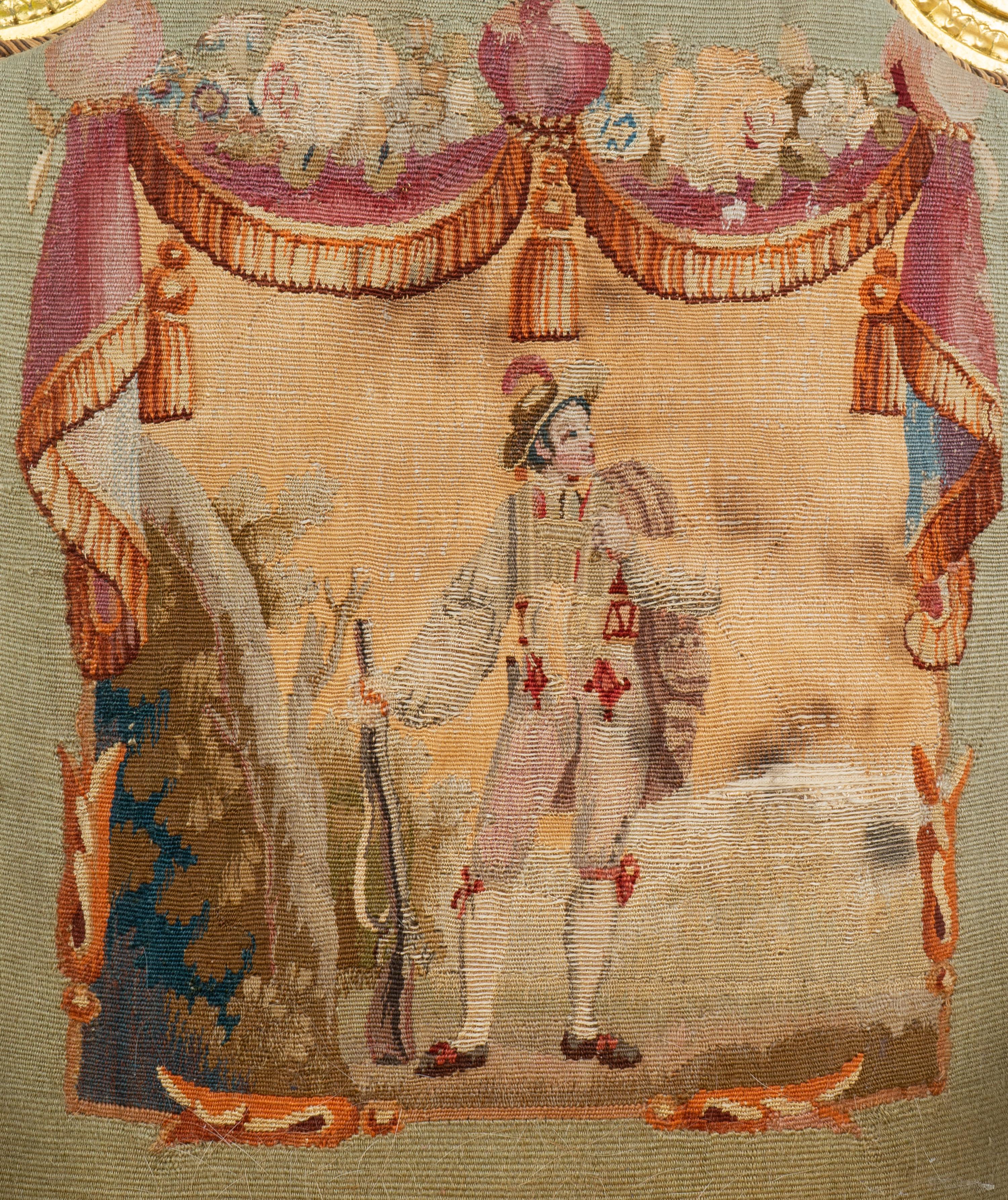 A Set of Four Louis XVI Style Giltwood Fauteuils with Tapestry Upholstery — 19TH CENTURY